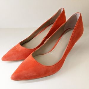 Red Suede Pumps